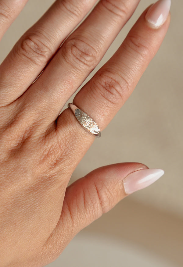 Mia, Labdradoodle (minimal signet ring)